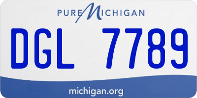 MI license plate DGL7789