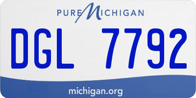 MI license plate DGL7792