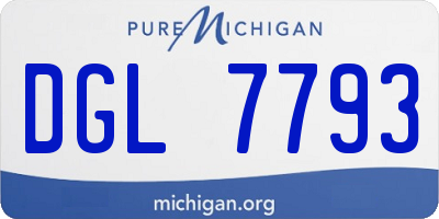 MI license plate DGL7793