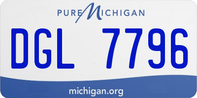 MI license plate DGL7796