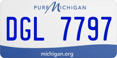 MI license plate DGL7797