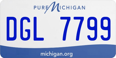 MI license plate DGL7799