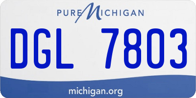 MI license plate DGL7803
