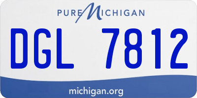 MI license plate DGL7812