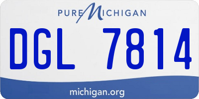 MI license plate DGL7814