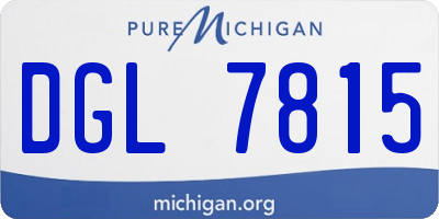 MI license plate DGL7815