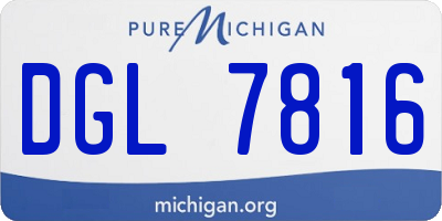 MI license plate DGL7816