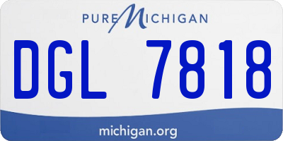 MI license plate DGL7818