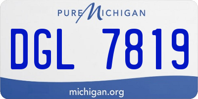MI license plate DGL7819