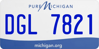 MI license plate DGL7821