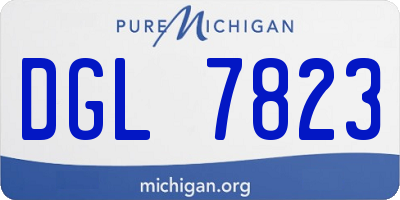 MI license plate DGL7823