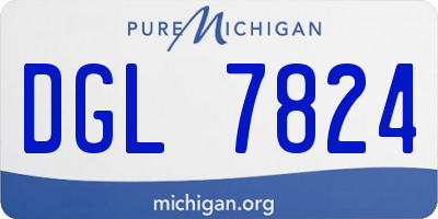 MI license plate DGL7824