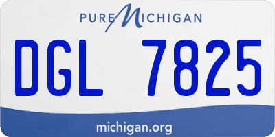 MI license plate DGL7825