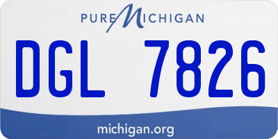 MI license plate DGL7826