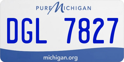 MI license plate DGL7827