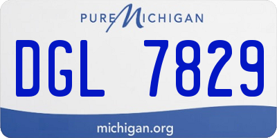MI license plate DGL7829