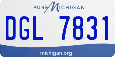 MI license plate DGL7831
