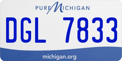 MI license plate DGL7833