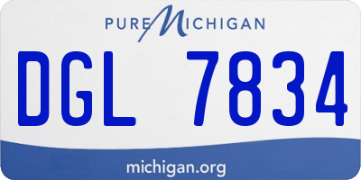 MI license plate DGL7834