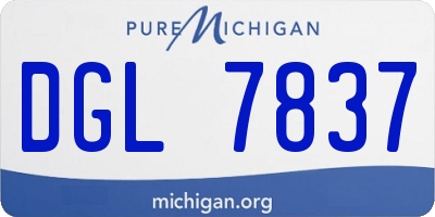 MI license plate DGL7837