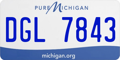 MI license plate DGL7843