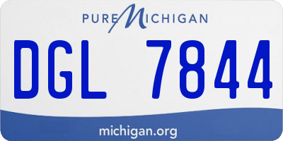 MI license plate DGL7844