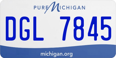 MI license plate DGL7845