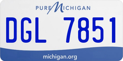 MI license plate DGL7851