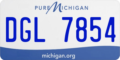 MI license plate DGL7854