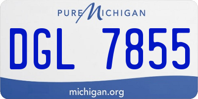 MI license plate DGL7855