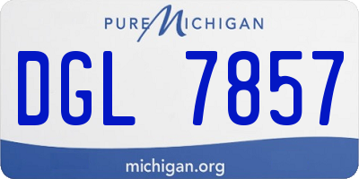 MI license plate DGL7857