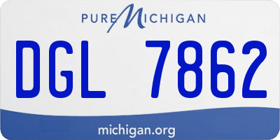 MI license plate DGL7862