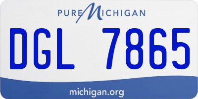 MI license plate DGL7865