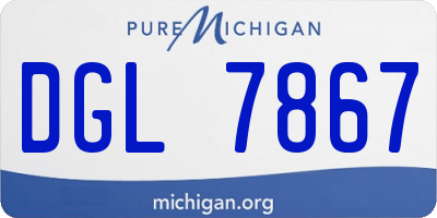 MI license plate DGL7867