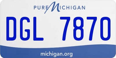 MI license plate DGL7870