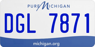 MI license plate DGL7871