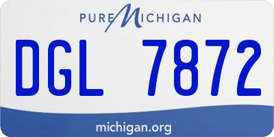 MI license plate DGL7872