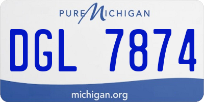 MI license plate DGL7874