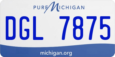 MI license plate DGL7875