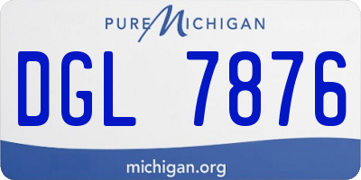MI license plate DGL7876