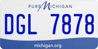 MI license plate DGL7878