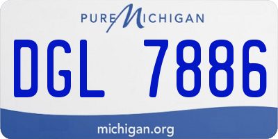 MI license plate DGL7886
