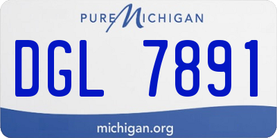 MI license plate DGL7891