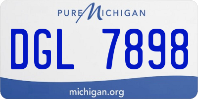 MI license plate DGL7898