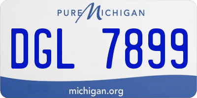 MI license plate DGL7899