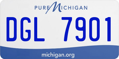 MI license plate DGL7901