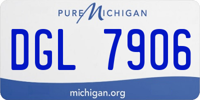 MI license plate DGL7906