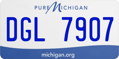 MI license plate DGL7907