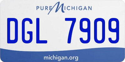 MI license plate DGL7909