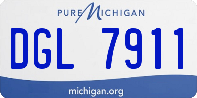 MI license plate DGL7911